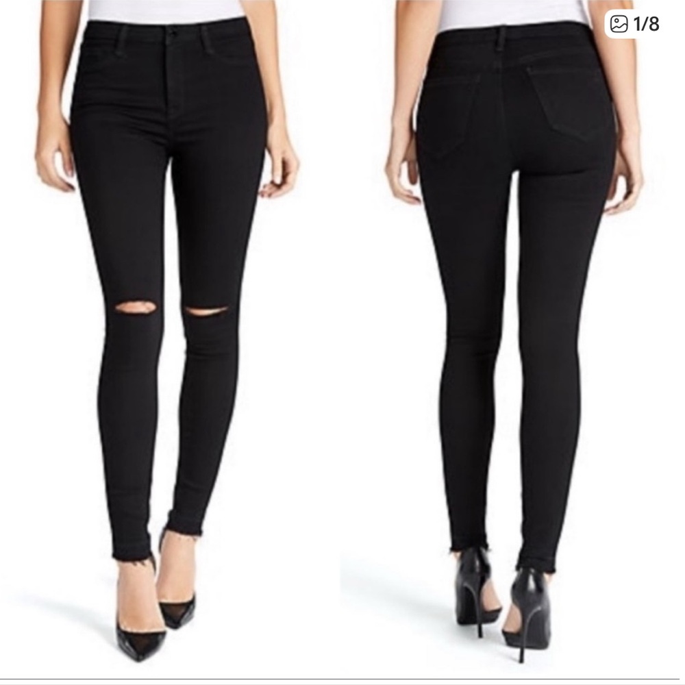 William Rast Sculpted Highrise Skinny Jeans Black sz 32